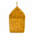 Woven Wood Wall Flower Basket, Natural, 10.2 in