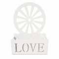 White Decorative Wall Flower Holder, 7.5 x 10.4 in