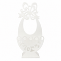 White Artificial Floral Wall Basket with Butterfly, 11 in